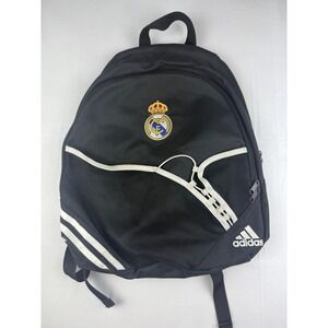 Adidas Backpack OS Black Real Madrid Soccer Club 3-Stripe Mesh Pocket Bag